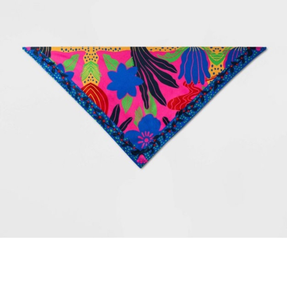 🥳HP!🥳 🌺 NWT Vibrant Floral Pet Bandana 🌺 - Picture 4 of 10